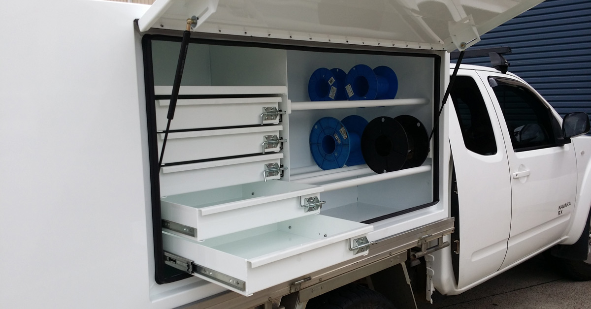 Strong and reliable square ute canopy for electricians