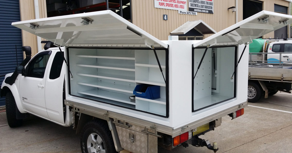 Strong and reliable square ute canopy for electricians